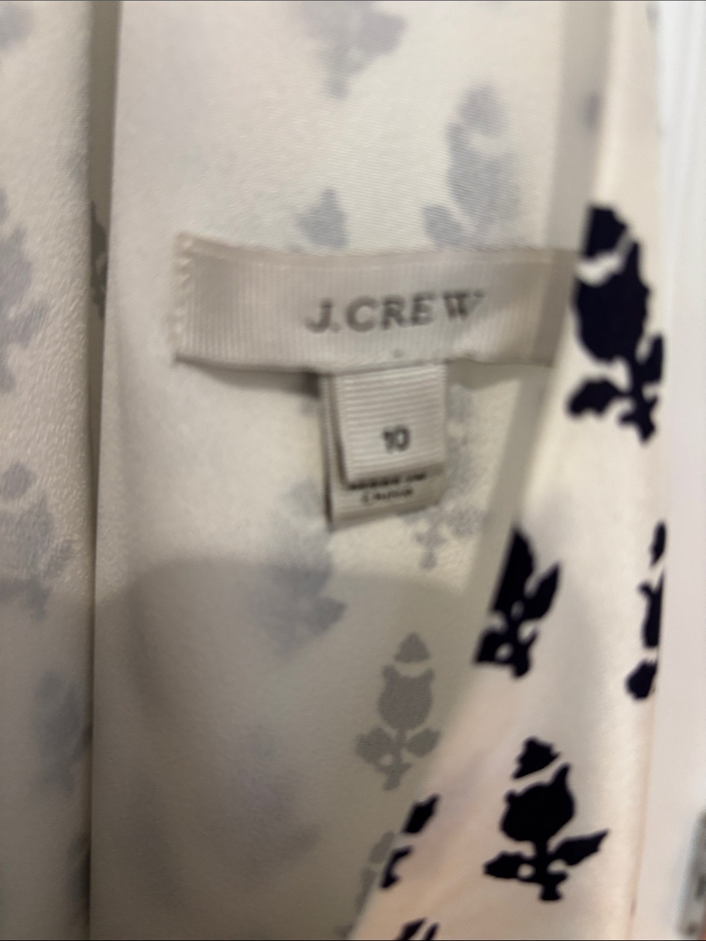 J. Crew Cream Halter Mini Dress with Black Floral Print - Picture 2 of 5
